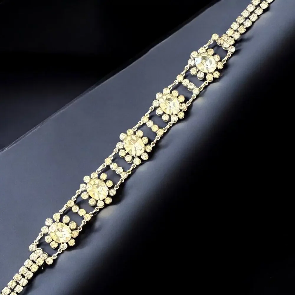 VTG 50s Crystal Tennis Choker Young lady or Women's XS neck 11 inches